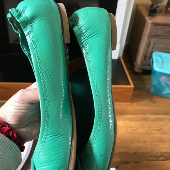 Tory Burch Reva Style Flats in Ocean Green - Picture 7 of 8